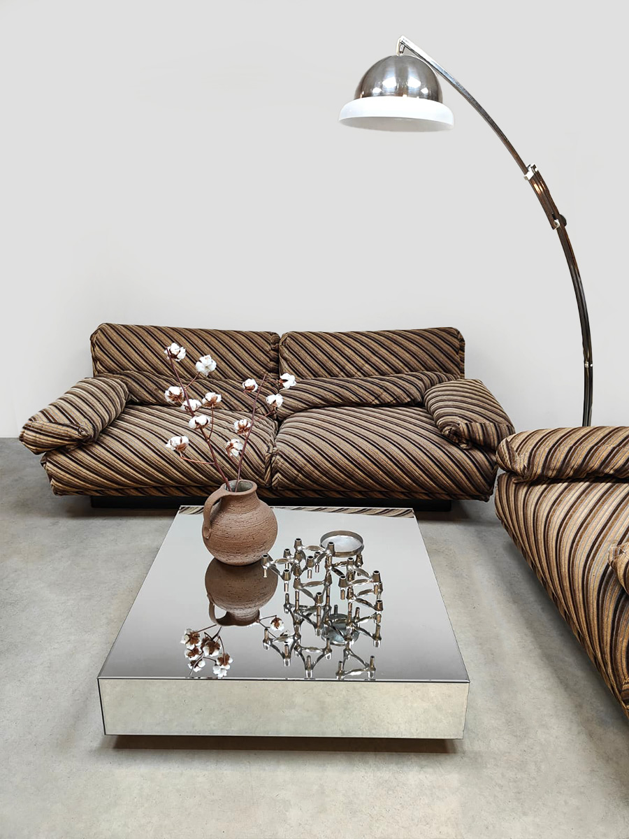 Vintage Italian design sofa set lounge bank fauteuil Sergio Saporiti