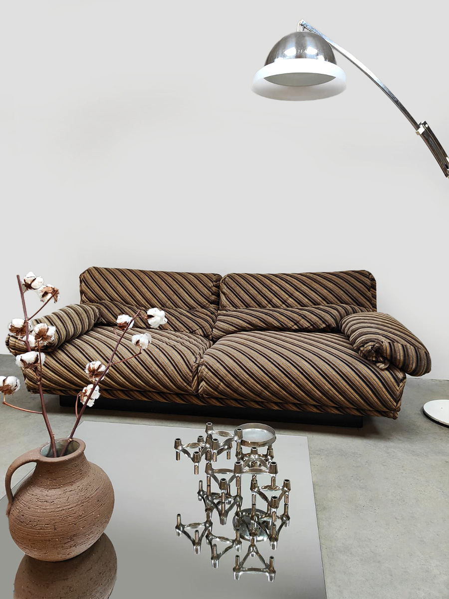 Vintage Italian design sofa set lounge bank fauteuil Sergio Saporiti for Saporiti Italia 1980