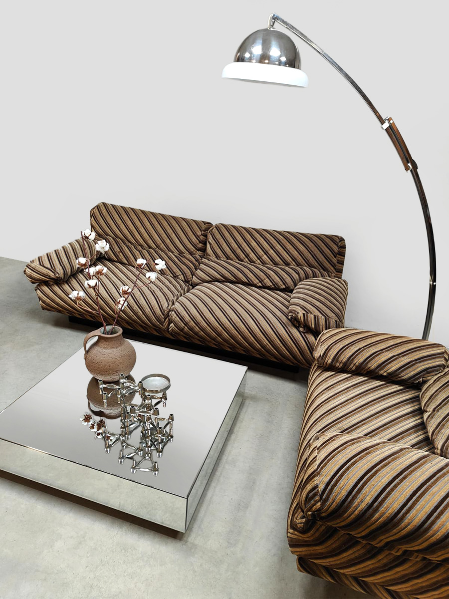 Vintage Italian design sofa set lounge bank fauteuil Sergio Saporiti