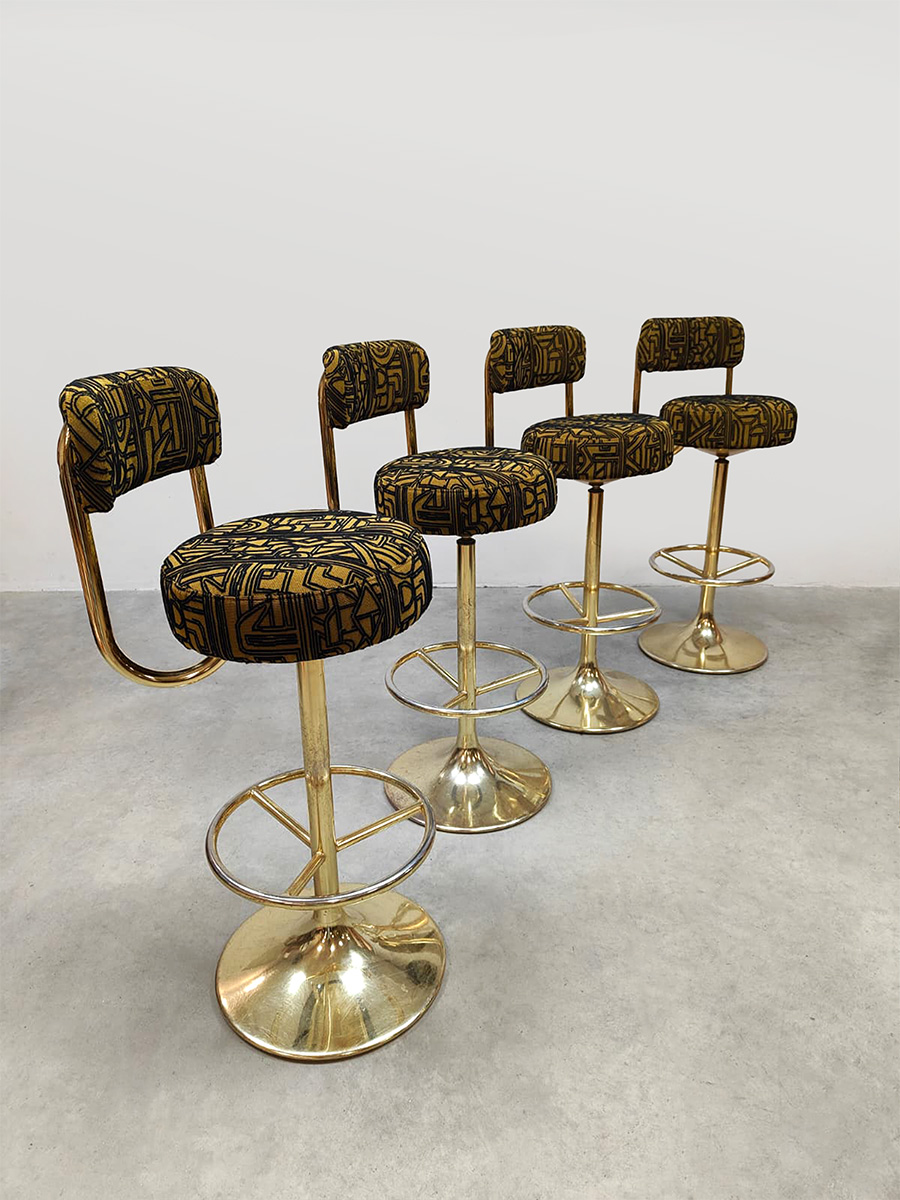 Midcentury interior Swedish design Cobra barstools barkrukken Borje Johanson ‘Art Deco style’