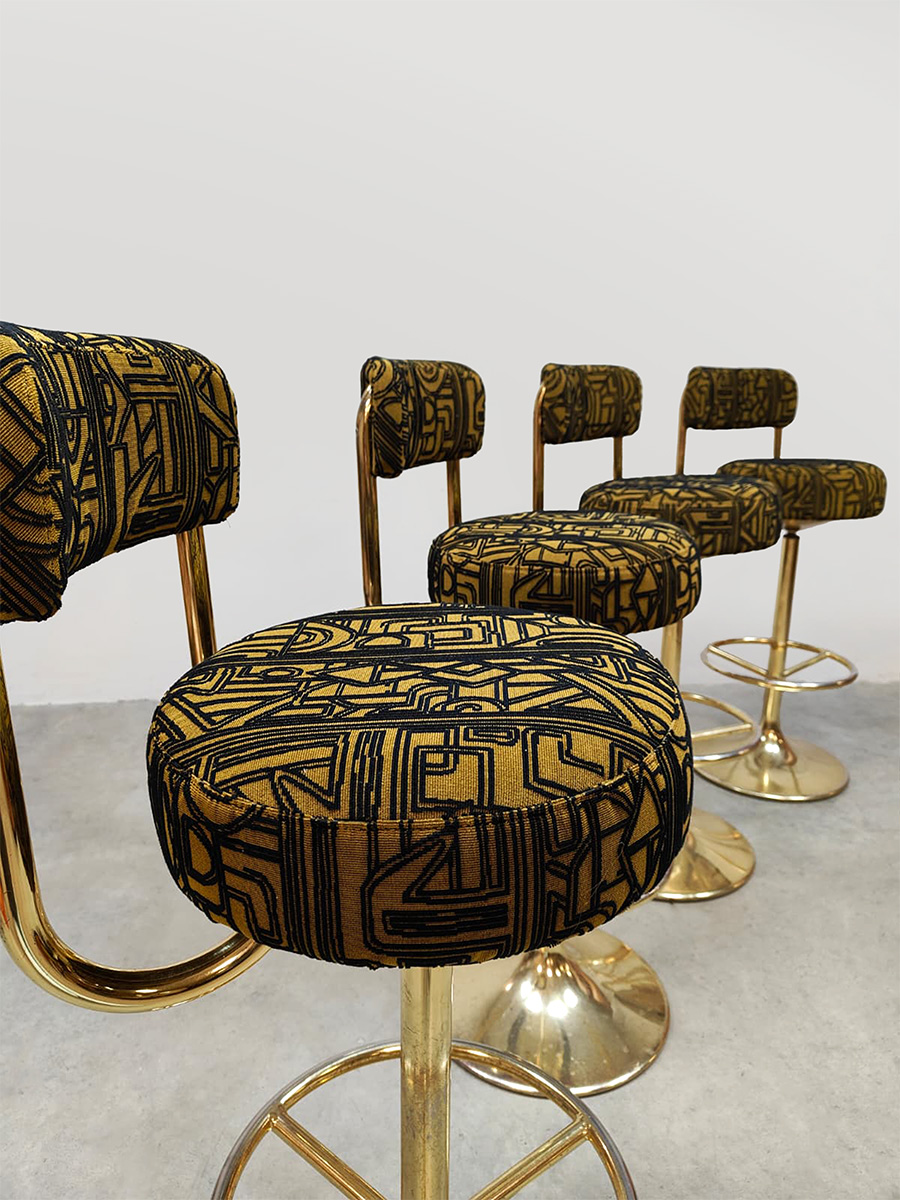 Vintage Swedish design Cobra barstools barkrukken Borje Johanson ‘Art Deco style’ Vintage Swedish design Cobra barstools barkrukken Borje Johanson ‘Art Deco style’