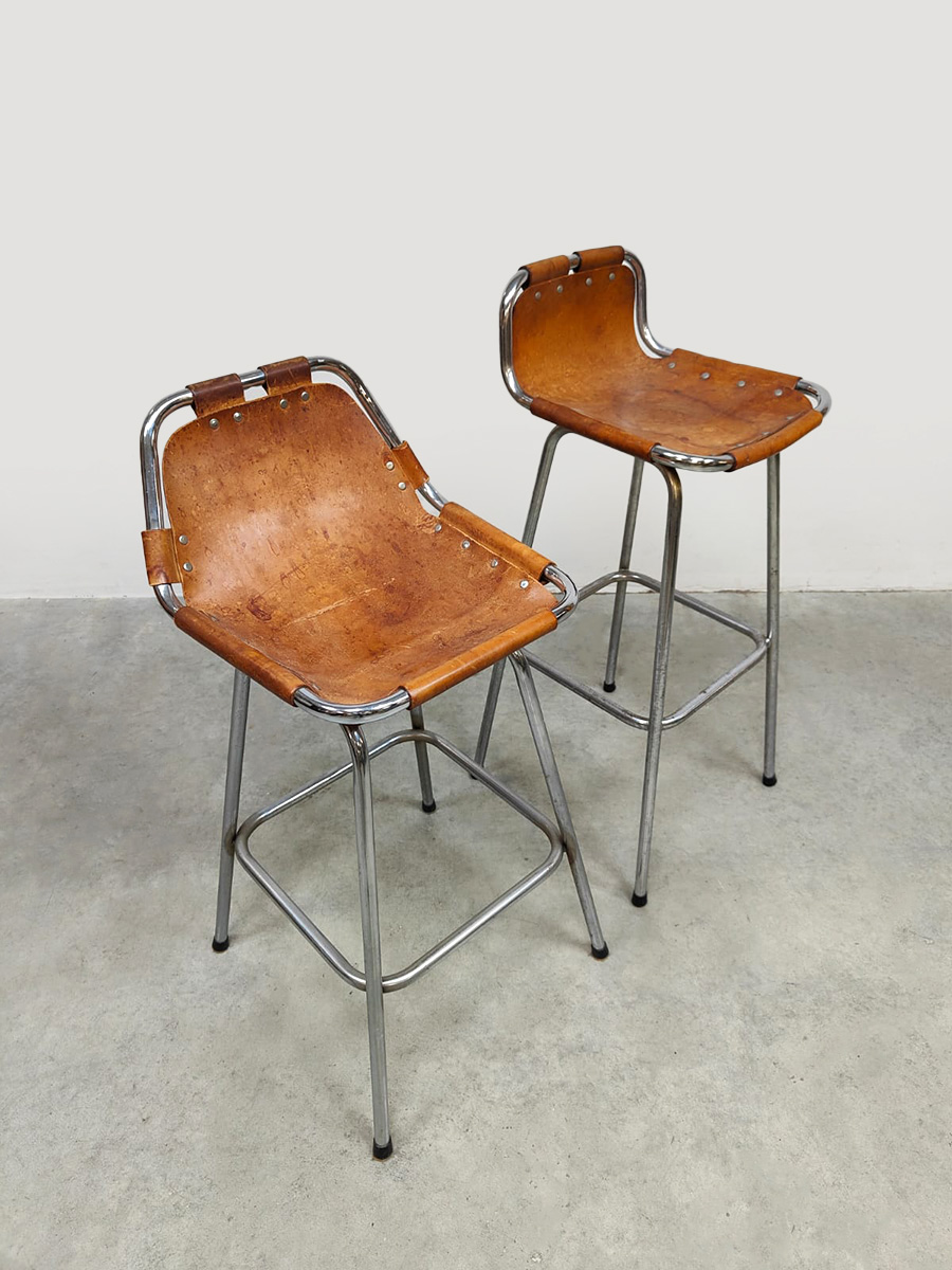 Vintage design barstools krukken ‘Les Arcs’ Charlotte Perriand