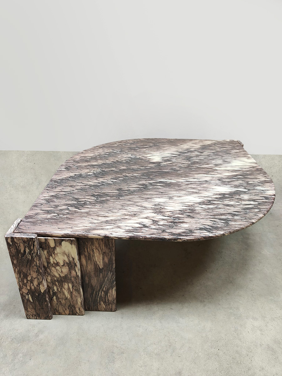 Vintage design marble coffee tables midcentury marmeren salontafels Roche Bobois