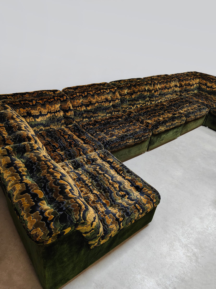 Vintage modular sofa Laauser ‘Jungle green’ Vintage modular sofa Laauser ‘Jungle green’