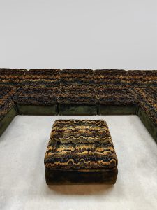 Vintage modular sofa Laauser ‘Jungle green’