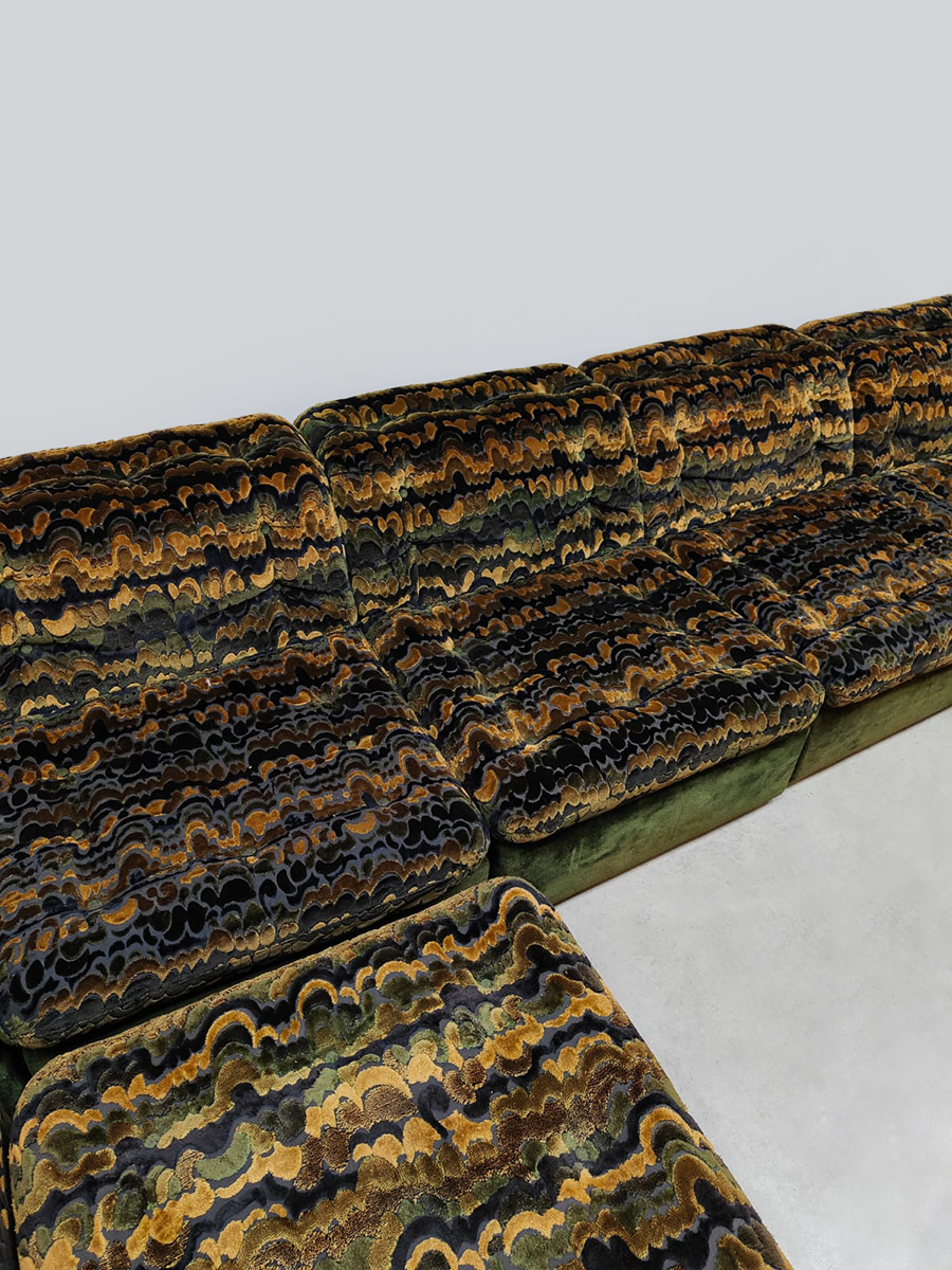 Vintage modular sofa Laauser ‘Jungle green’ Vintage modular sofa Laauser ‘Jungle green’