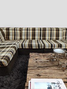 Vintage modular lounge sofa ‘Checkered dessin’