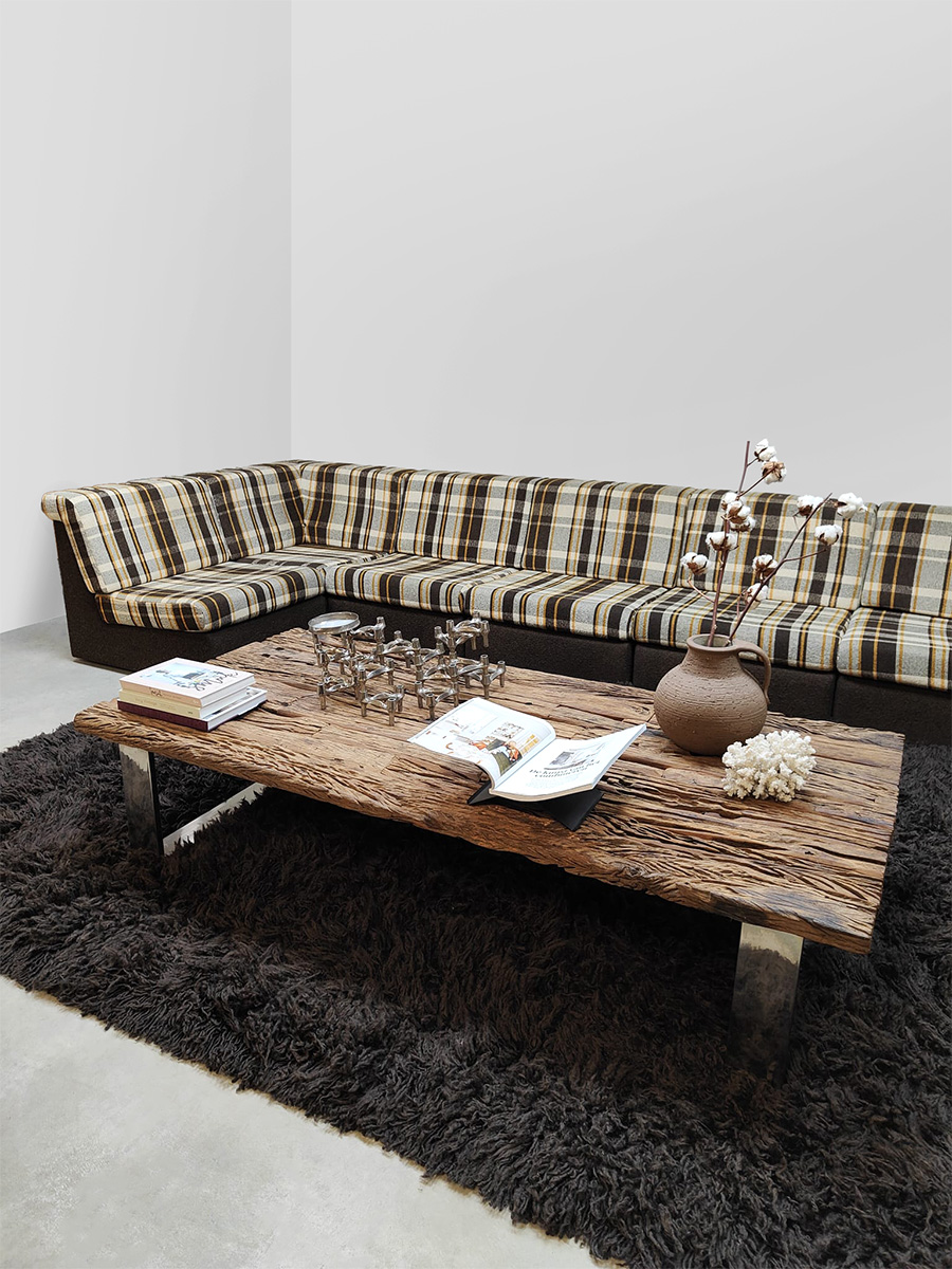 Midcentury furniture design modular sofa modulaire elementen lounge bank ‘Checkered dessin’