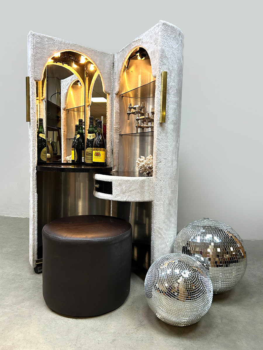 Vintage vanity table dressing tube kaptafel Luigi Massoni Poltrona Frau 'Ivory white'