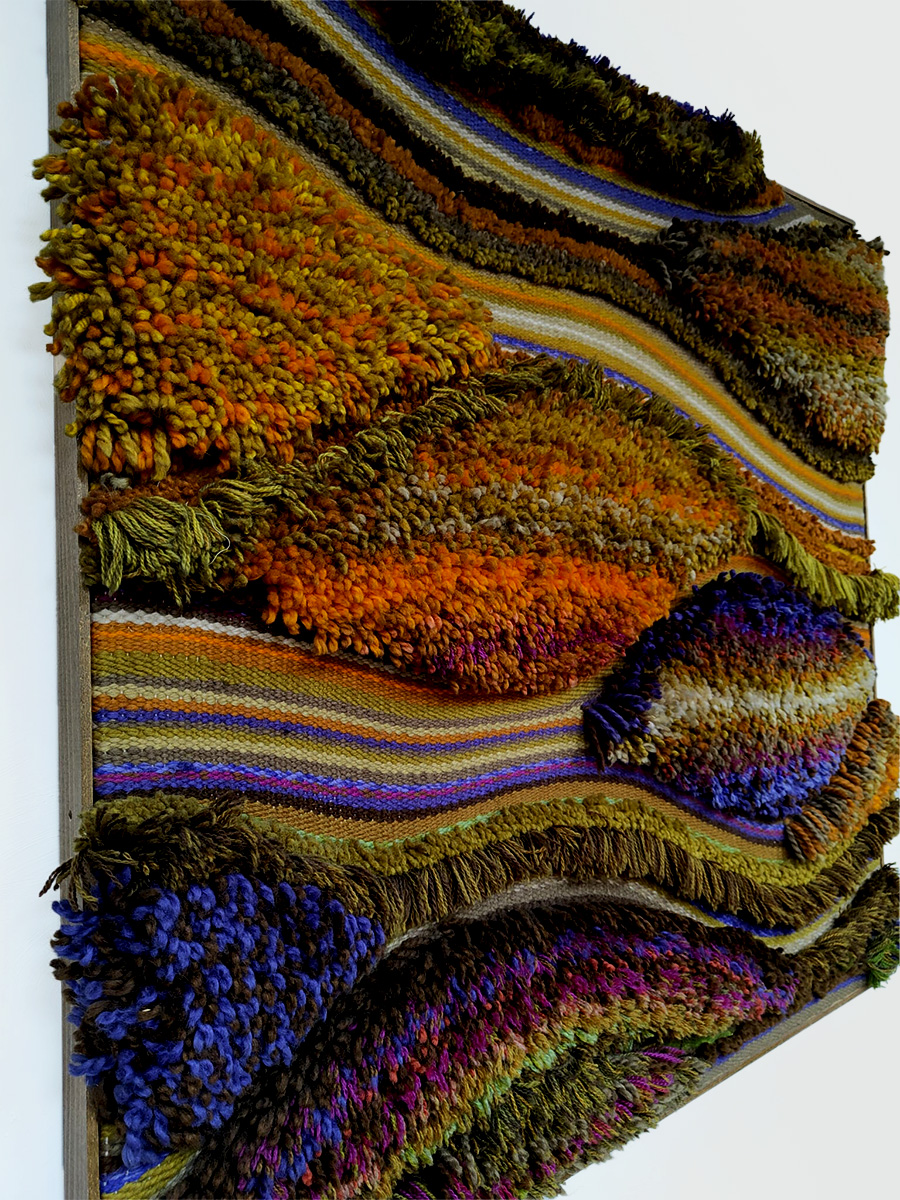 Limited Macrame Tapestry rug wall art wandtapijt K.H Kaeppel Tisca Tapisserie ‘Trio waves’ Limited Macrame Tapestry rug wall art wandtapijt K.H Kaeppel Tisca Tapisserie ‘Trio waves’