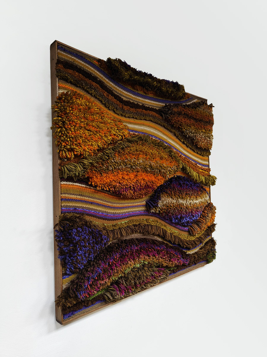 Vintage interior design limited Macrame Tapestry rug wall art wandtapijt K.H Kaeppel Tisca Tapisserie ‘Trio waves’