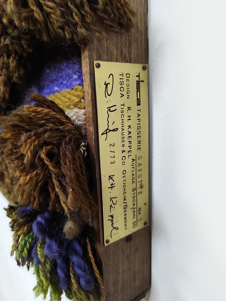 Limited Macrame Tapestry rug wall art wandtapijt K.H Kaeppel Tisca Tapisserie ‘Trio waves’ Limited Macrame Tapestry rug wall art wandtapijt K.H Kaeppel Tisca Tapisserie ‘Trio waves’