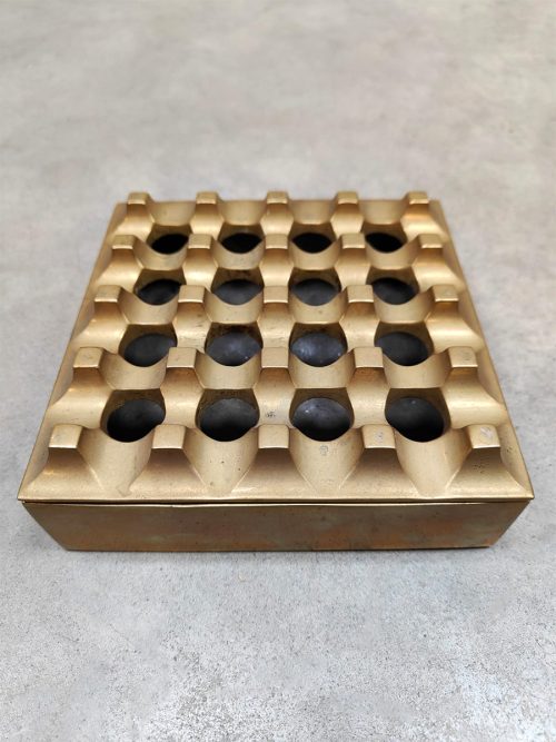 Vintage interior Swedish design brass Ultima ashtray asbak Holger Bäckström & Bo Ljungberg for Diverse Ting 1960s