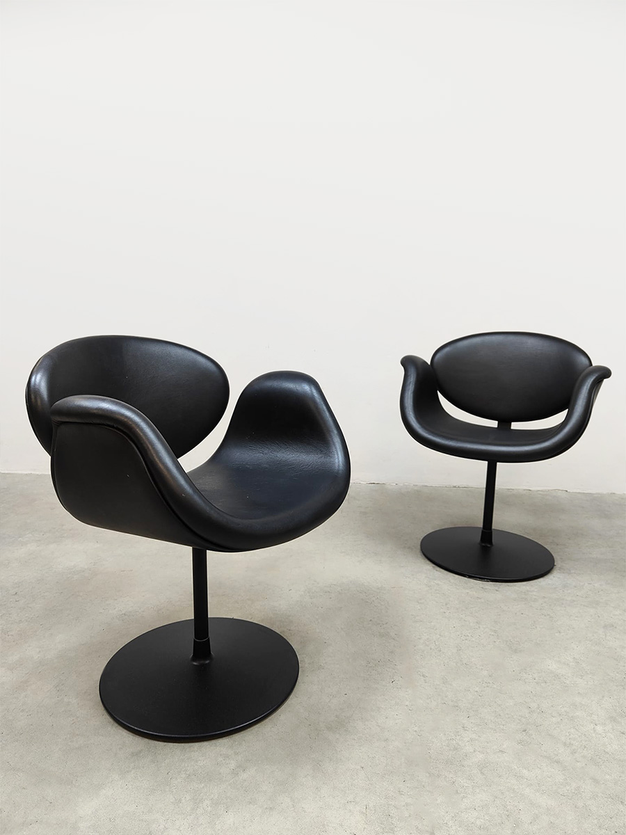 Vintage Dutch design ‘little tulip’ swivel chairs stoelen Pierre Paulin Artifort