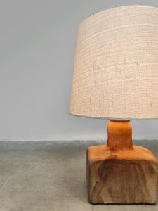 Vintage ceramic table lamp keramieke tafellamp earth tones