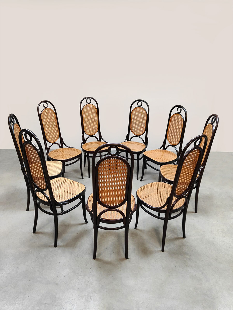Vintage design dining chairs eetkamerstoelen Thonet 1970's
