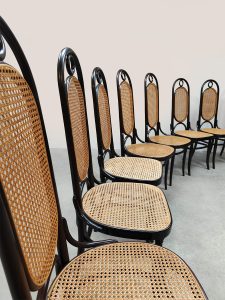 Vintage design dining chairs eetkamerstoelen Thonet 1970's