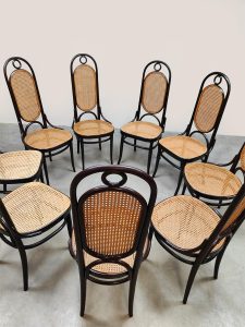 Vintage design dining chairs eetkamerstoelen Thonet 1970's