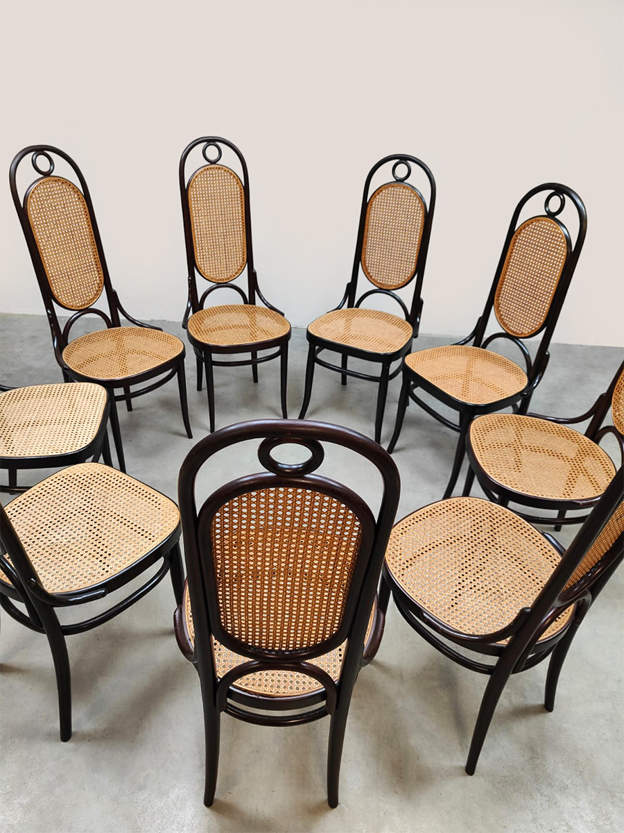 Vintage design dining chairs eetkamerstoelen Thonet 1970's