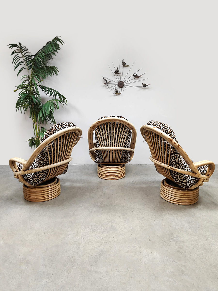 Vintage bamboo rocking armchairs bamboe schommelstoelen Axel Enthoven Vintage bamboo rocking armchairs bamboe schommelstoelen Axel Enthoven