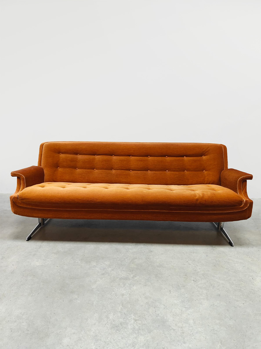 Vintage lounge swivel arm chairs & sofa draaifauteuils & bank 'Mad men style'