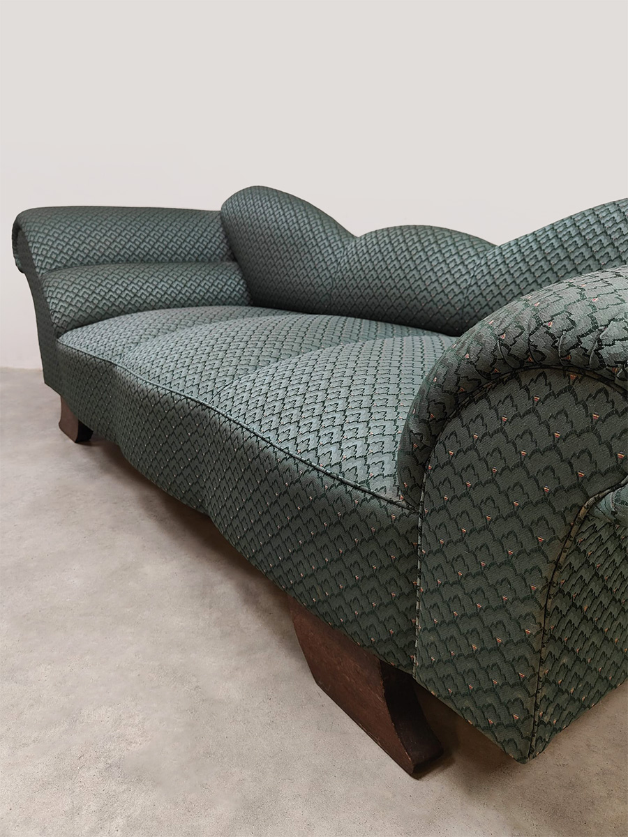 Vintage furniture design chaise longue sofa lounge bank 'Waves' 1940's