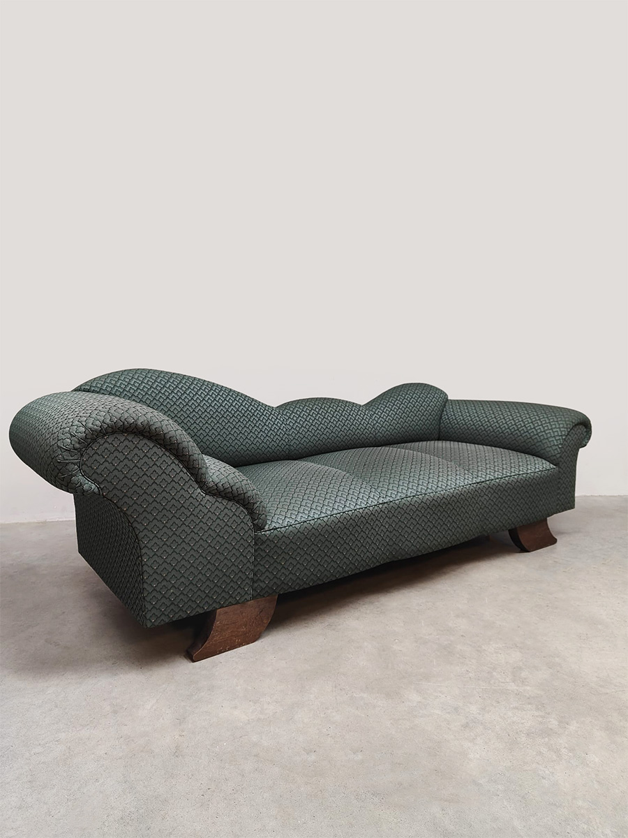 Vintage furniture design chaise longue sofa lounge bank 'Waves' 1940's