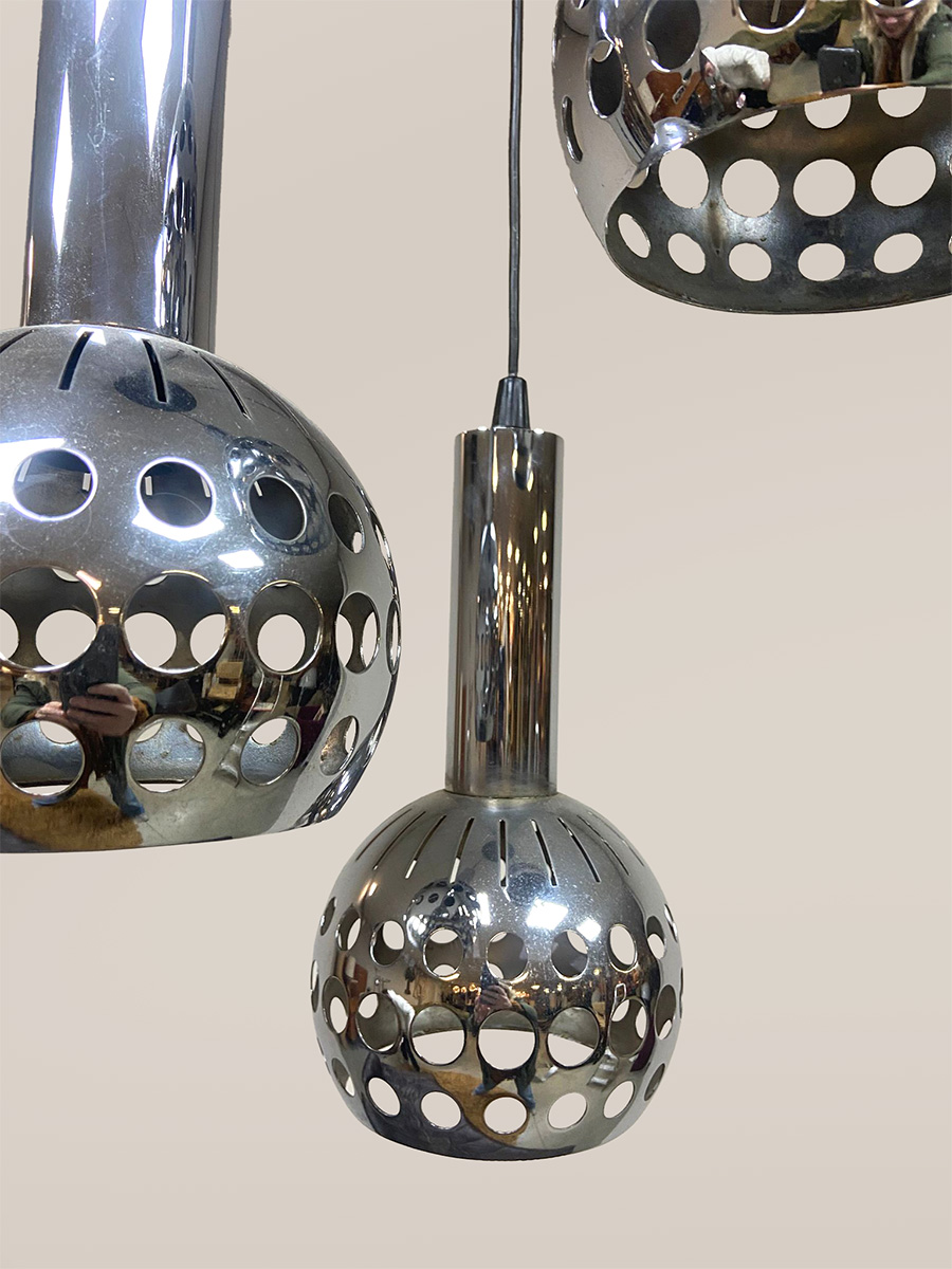 Vintage Symphonie cascade pendant lamp hanglamp Euroline Belgium 1970s Vintage Symphonie cascade pendant lamp hanglamp Euroline Belgium 1970s