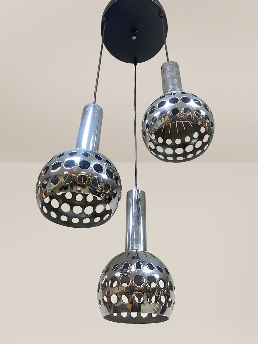 Midcentury interior Symphonie cascade pendant lamp hanglamp Euroline Belgium 1970s Midcentury interior Symphonie cascade pendant lamp hanglamp Euroline Belgium 1970s