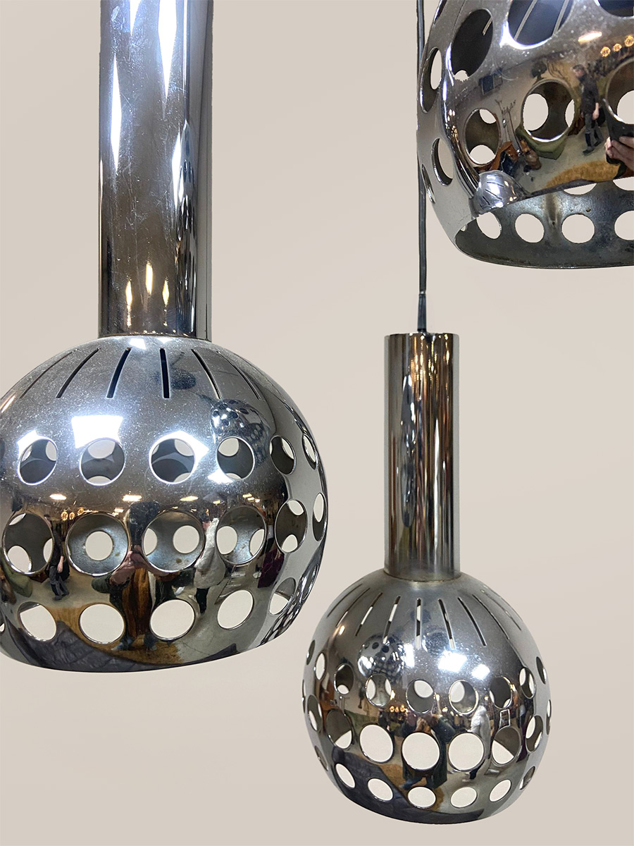 Midcentury interior Symphonie cascade pendant lamp hanglamp Euroline Belgium 1970s Midcentury interior Symphonie cascade pendant lamp hanglamp Euroline Belgium 1970s