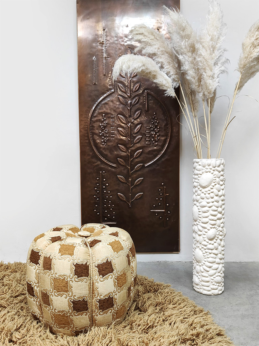 Vintage Tulip footstool ottoman hocker tabouret Jindrich Halabala