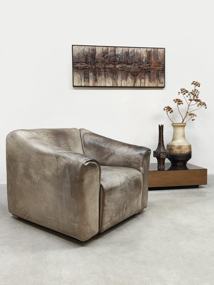 Midcentury interior design leather DS47 armchair & ottoman leren lounge fauteuil & hocker De Sede 1970 Midcentury interior design leather DS47 armchair & ottoman leren lounge fauteuil & hocker De Sede 1970