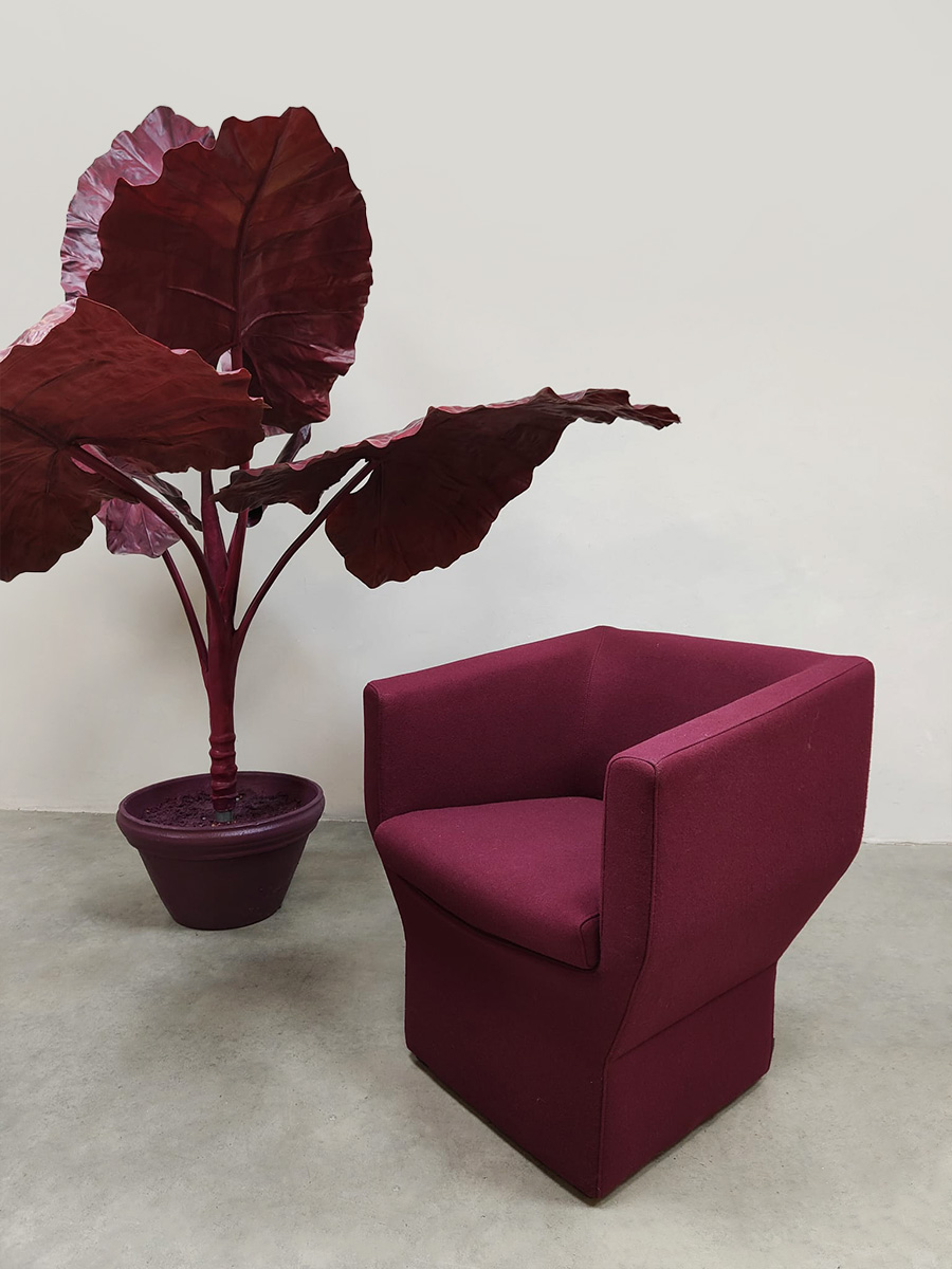 Vintage design geometric lounge chair fauteuil Walter Knoll 1990