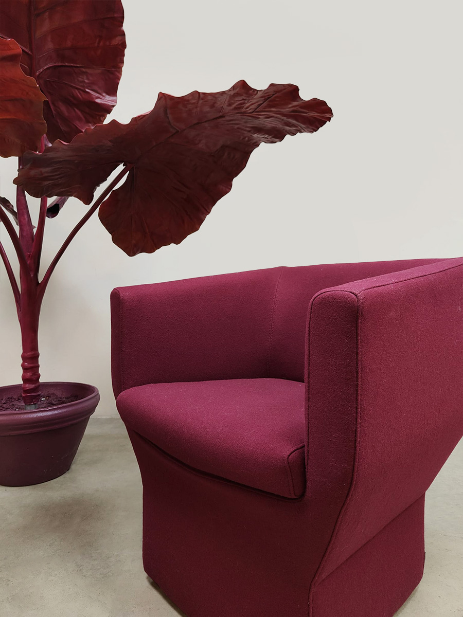 Vintage furniture geometric lounge chair fauteuil Walter Knoll 1990