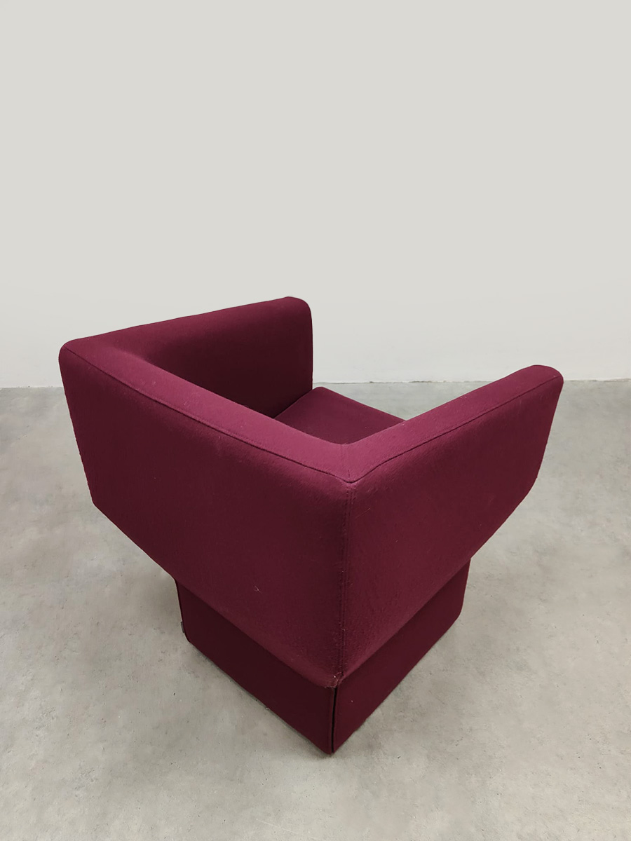 Vintage design geometric lounge chair fauteuil Walter Knoll 1990