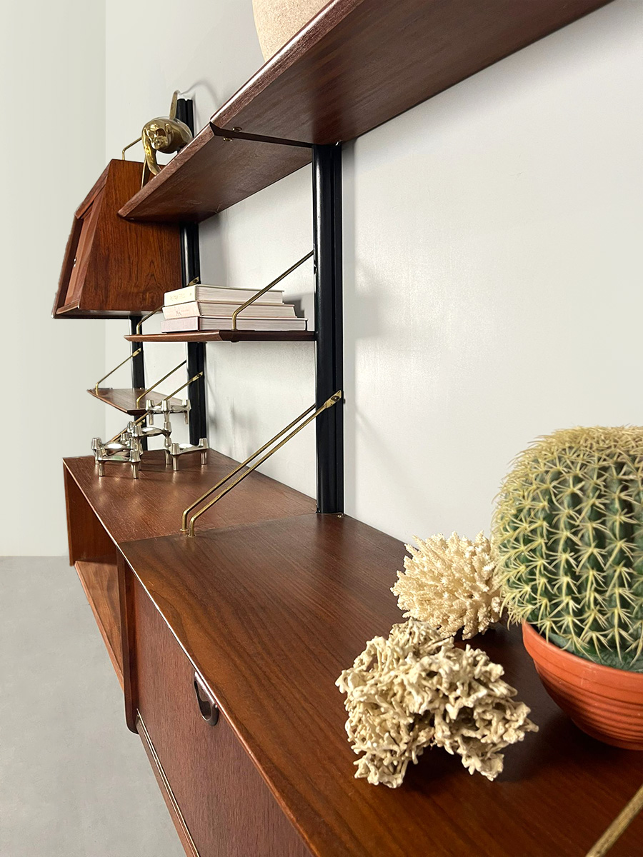 Vintage design modular wall unit modulair wandsysteem Louis van Teeffelen Webe 1960 Vintage design modular wall unit modulair wandsysteem Louis van Teeffelen Webe 1960
