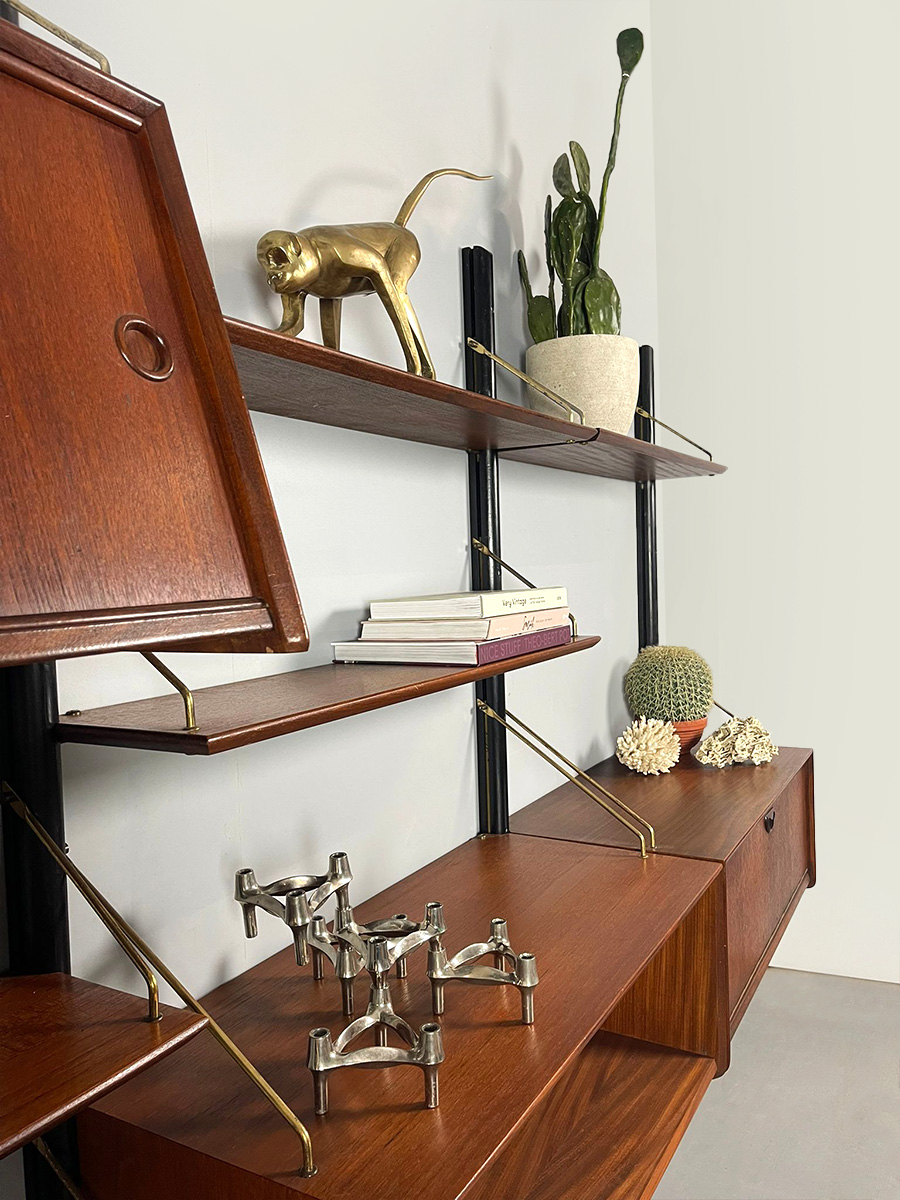 Vintage design modular wall unit modulair wandsysteem Louis van Teeffelen Webe 1960 Vintage design modular wall unit modulair wandsysteem Louis van Teeffelen Webe 1960