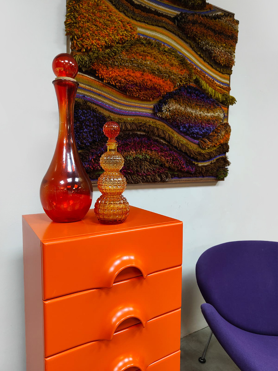 Vintage rare Space age Quadro chest of drawers ladekast Jurgen Lange Schönbuch