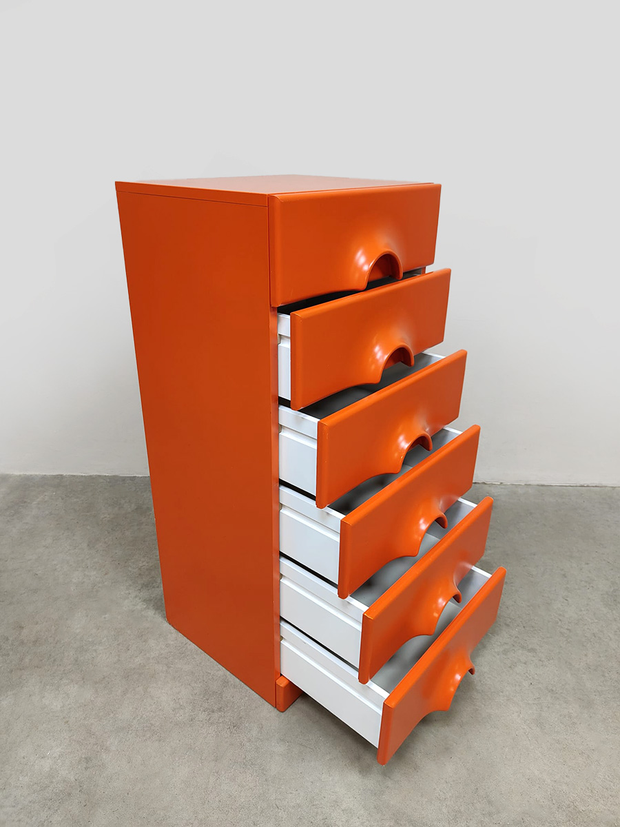 Vintage rare Space age Quadro chest of drawers ladekast Jurgen Lange Schönbuch