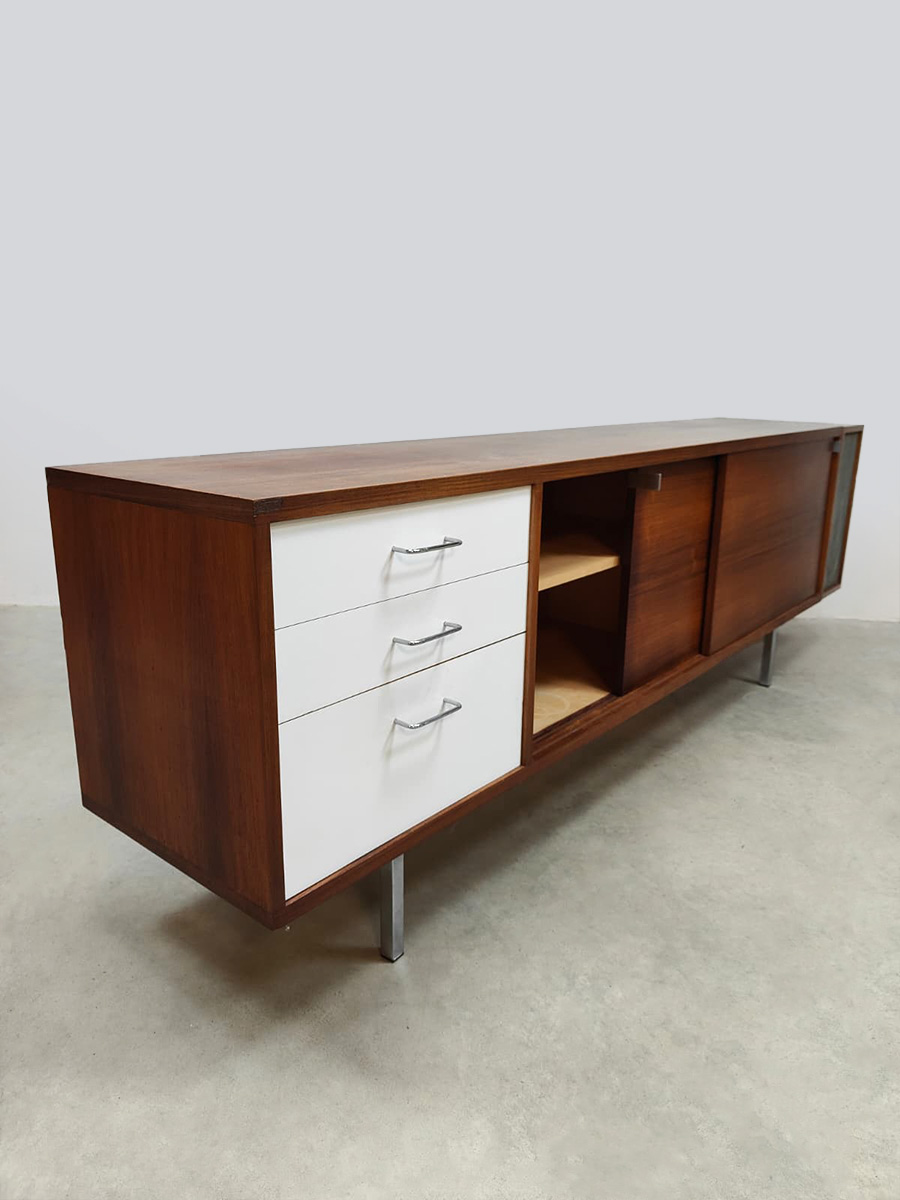 Vintage furniture design wooden sideboard credenza dressoir wandkast 1970