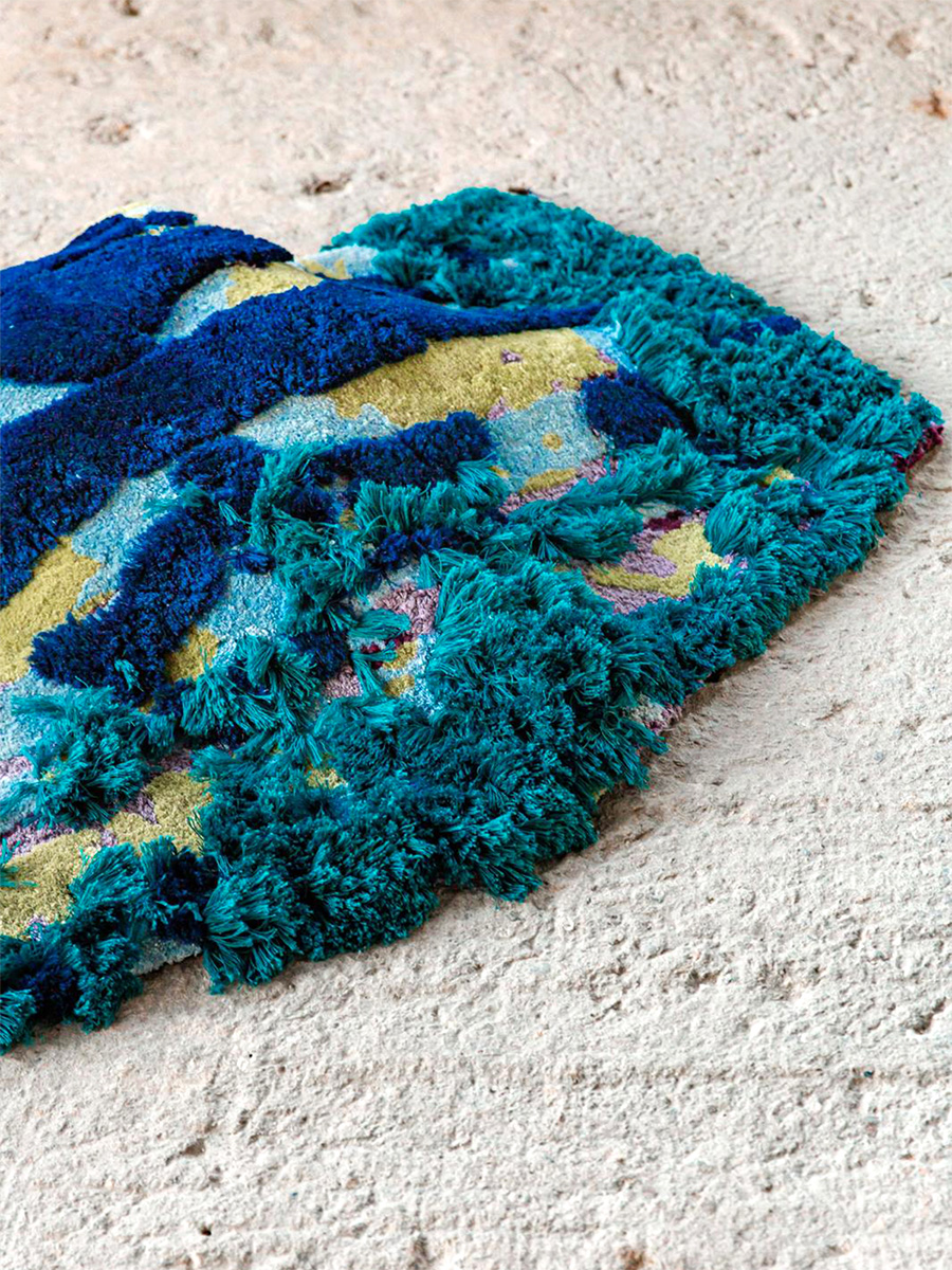 Dutch design wall art tapestry rug wandkleed tapijt Sandra Keja Planken