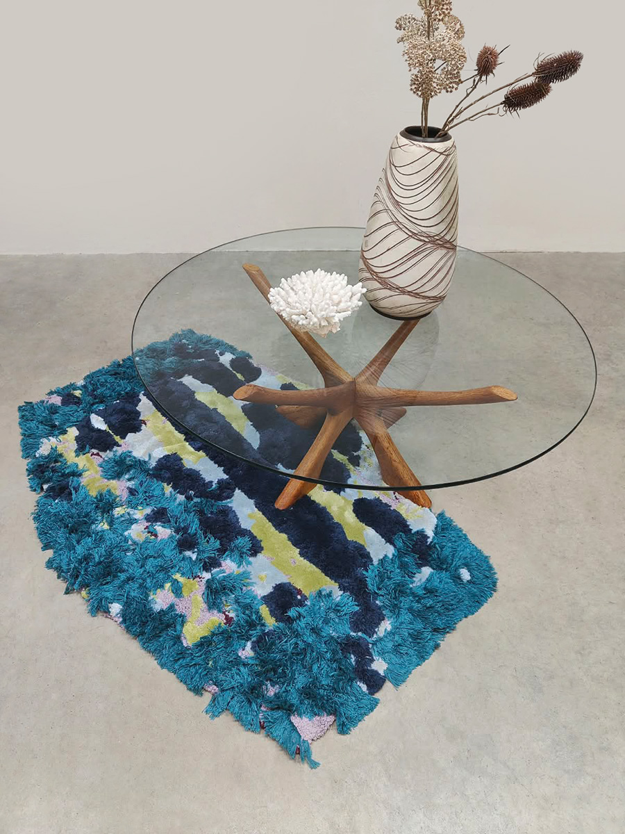 Dutch design wall art tapestry rug wandkleed tapijt Sandra Keja Planken