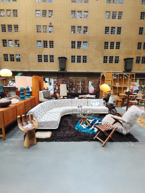 Italian vintage design modular sofa Italiaanse modulaire elementen bank 'Graphic lines'