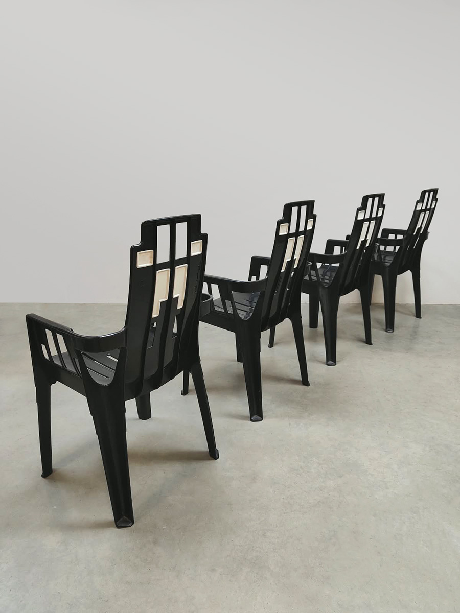Vintage Boston garden dining chairs stapelstoelen Pierre Paulin Henry Massonnet Vintage Boston garden dining chairs stapelstoelen Pierre Paulin Henry Massonnet