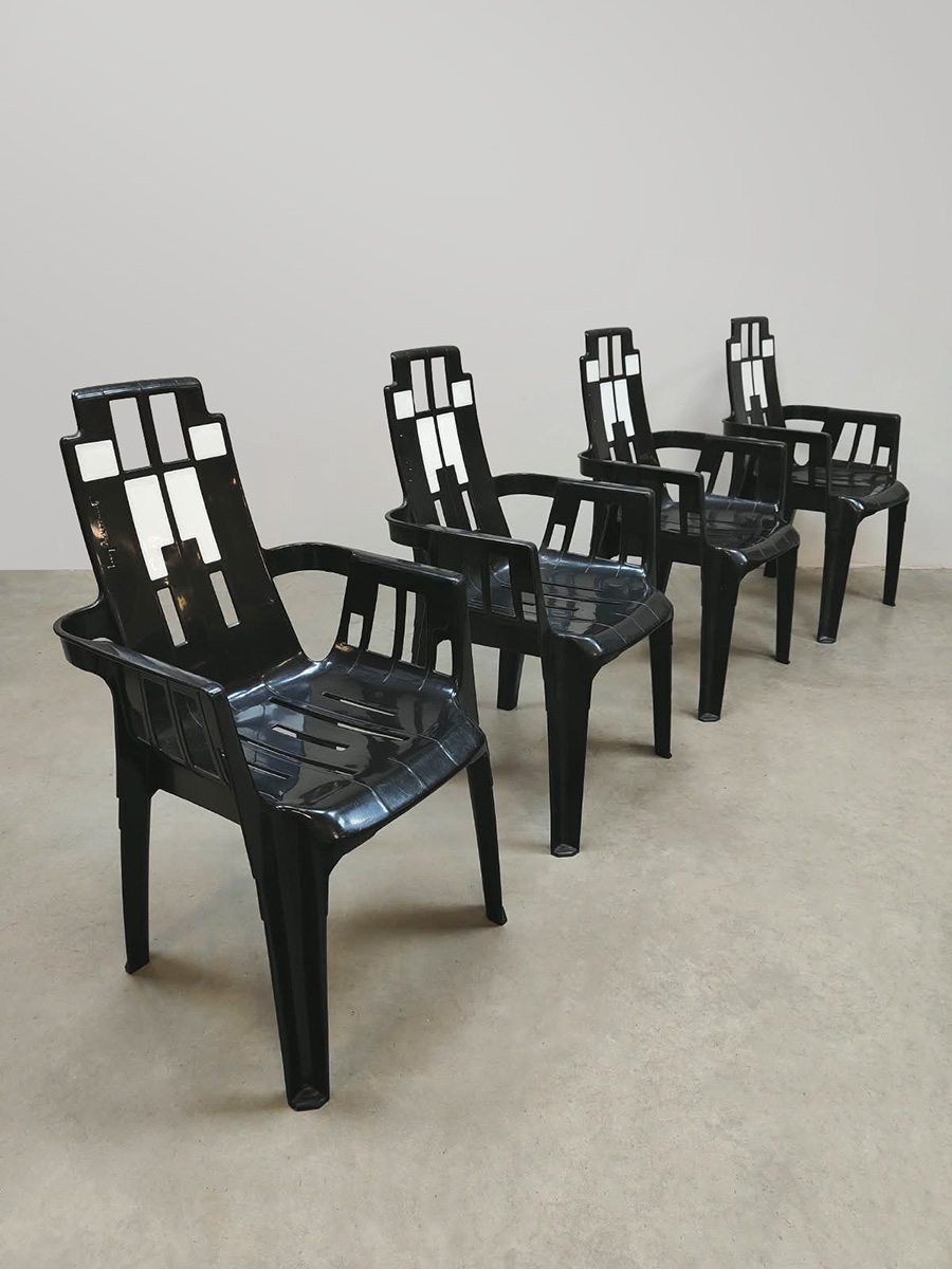 Vintage Boston garden dining chairs stapelstoelen Pierre Paulin Henry Massonnet Vintage Boston garden dining chairs stapelstoelen Pierre Paulin Henry Massonnet