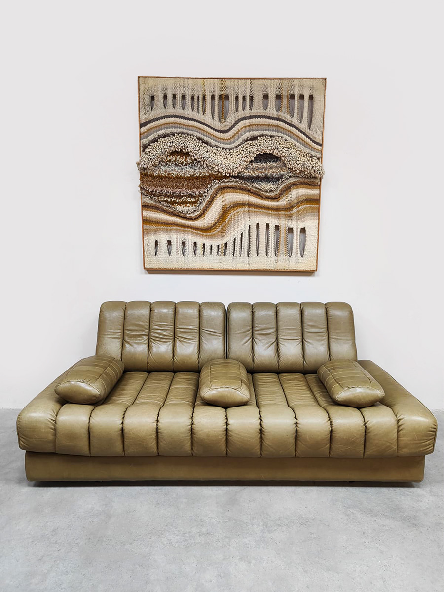 Vintage DS-85 leather daybed sofa leren slaapbank bank De Sede 1980s