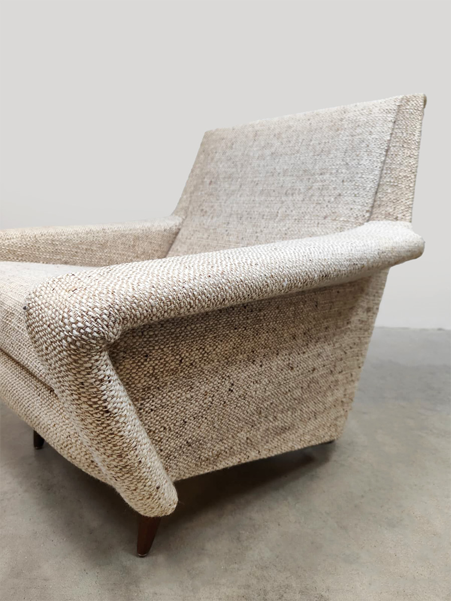 Midcentury furniture design Danish armchair Deense lounge fauteuil 1970 ‘Asymmetrical’