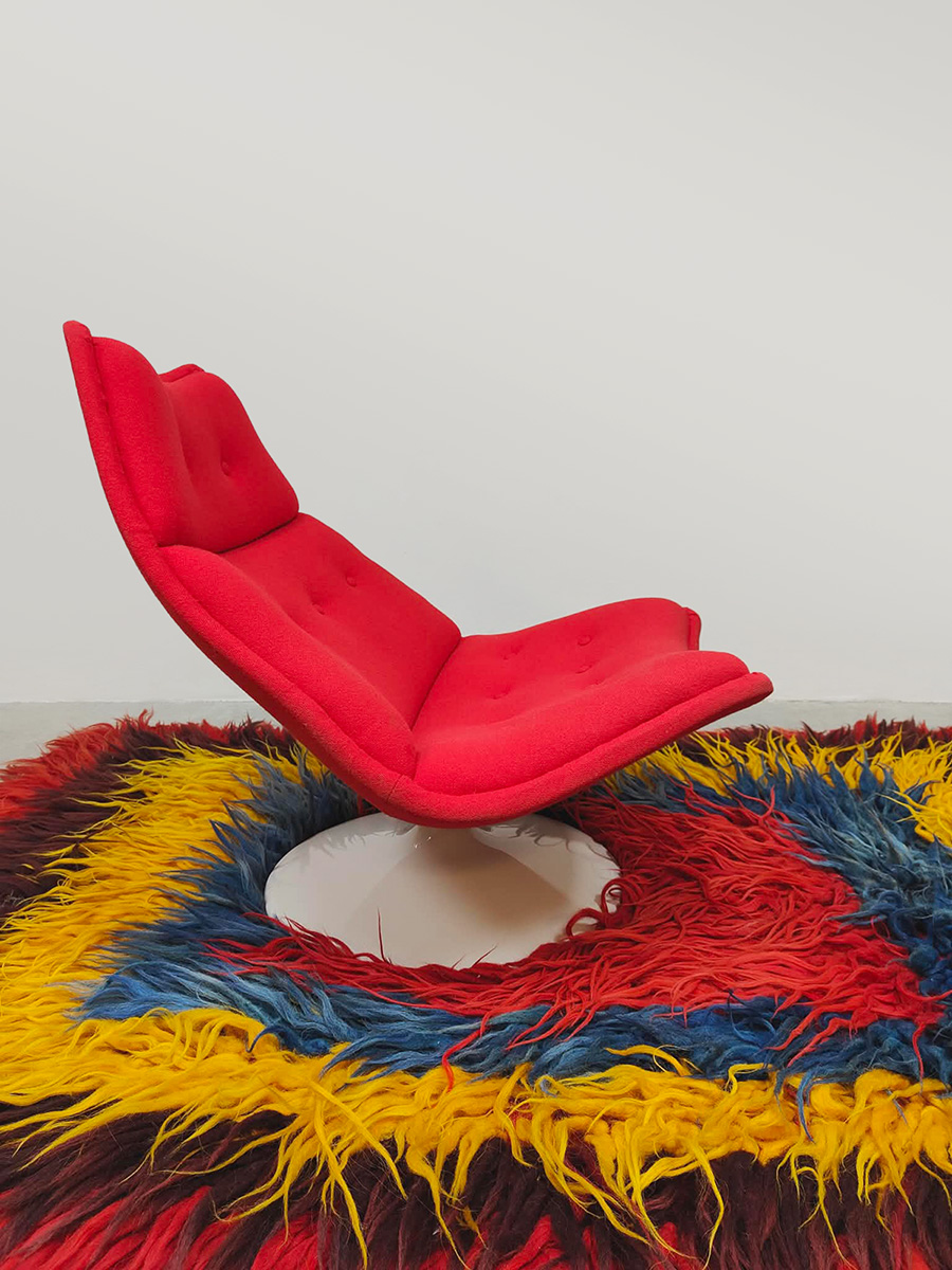 Vintage F511 swivel chair draaifauteuil Geoffrey Harcourt Artifort 1960