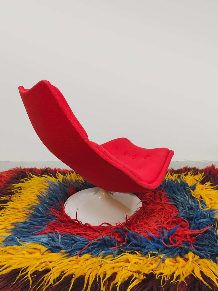 Midcentury interior design F511 swivel chair draaifauteuil Geoffrey Harcourt Artifort 1960