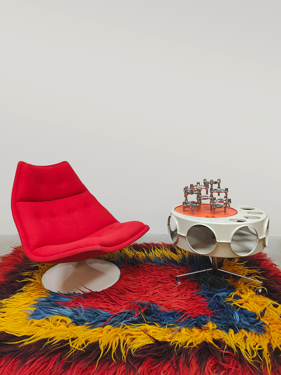 Vintage furniture design F511 swivel chair draaifauteuil Geoffrey Harcourt Artifort 1960